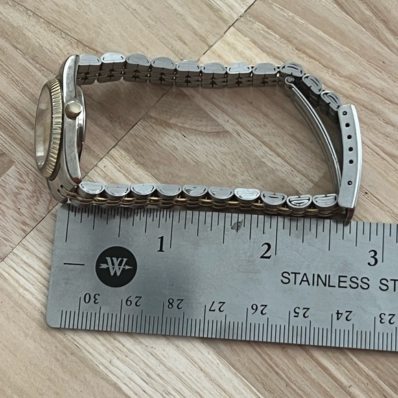 Rumours Ladies Watch Two Tone Bracelet Gold Tone Dial Gold Hands Markers - Picture 14 of 14